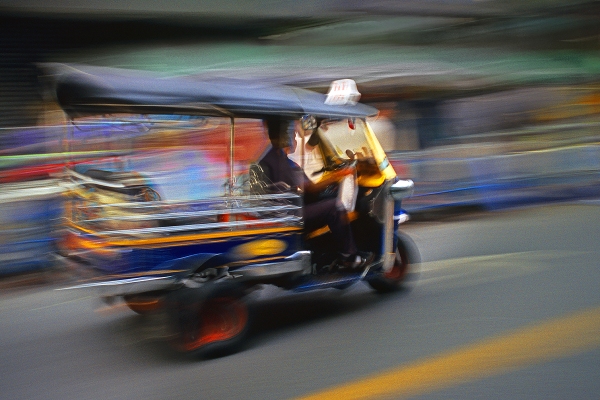 Speeding Tuk Tuk, Bangkok, Thailand